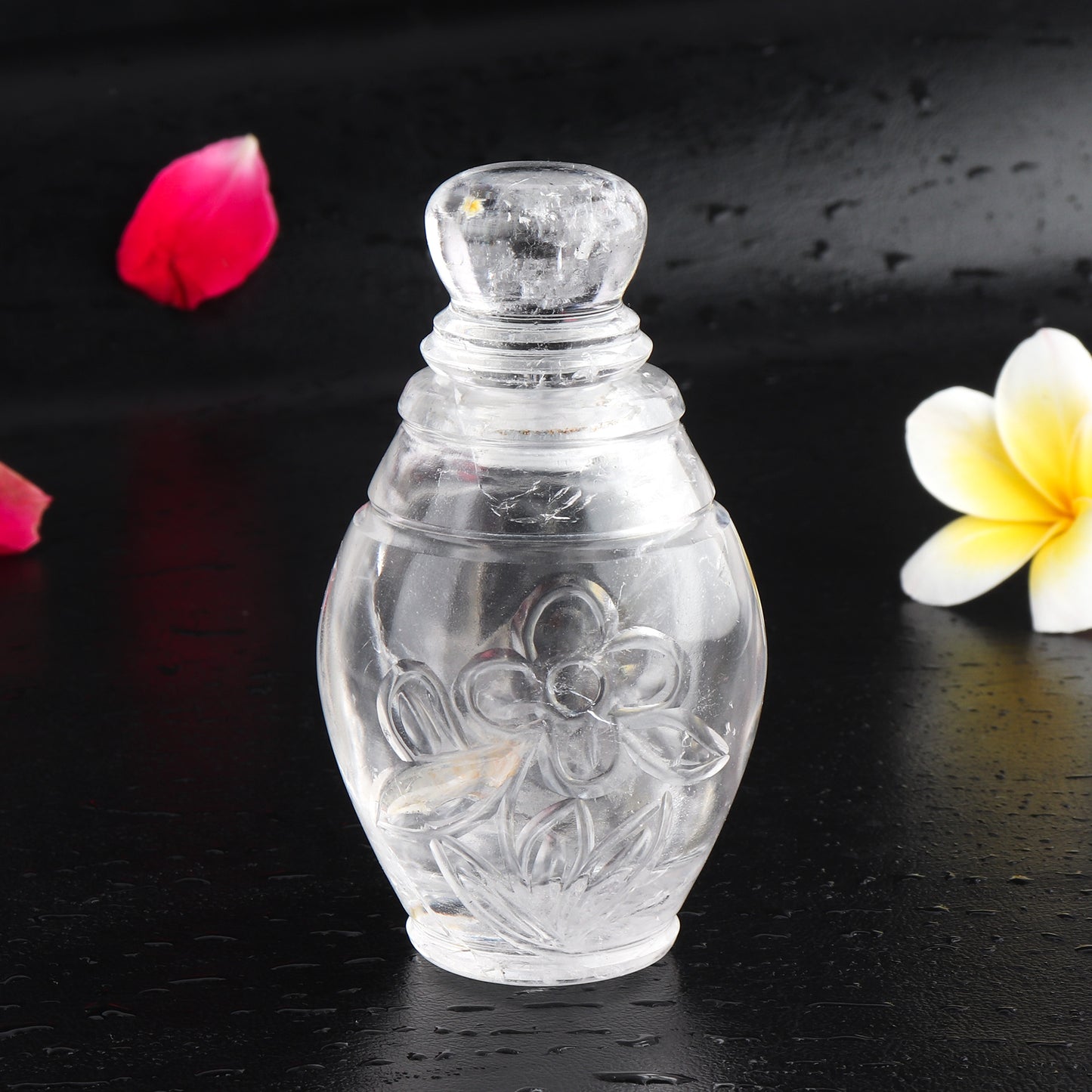 Crystal Quartz Holy Water Bottle