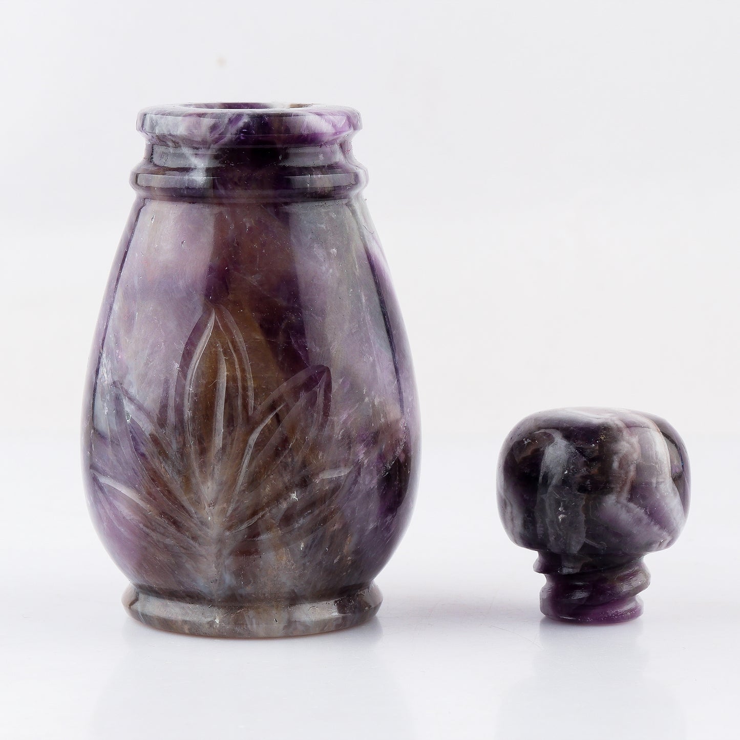 Chevron Amethyst  Perfume Bottle