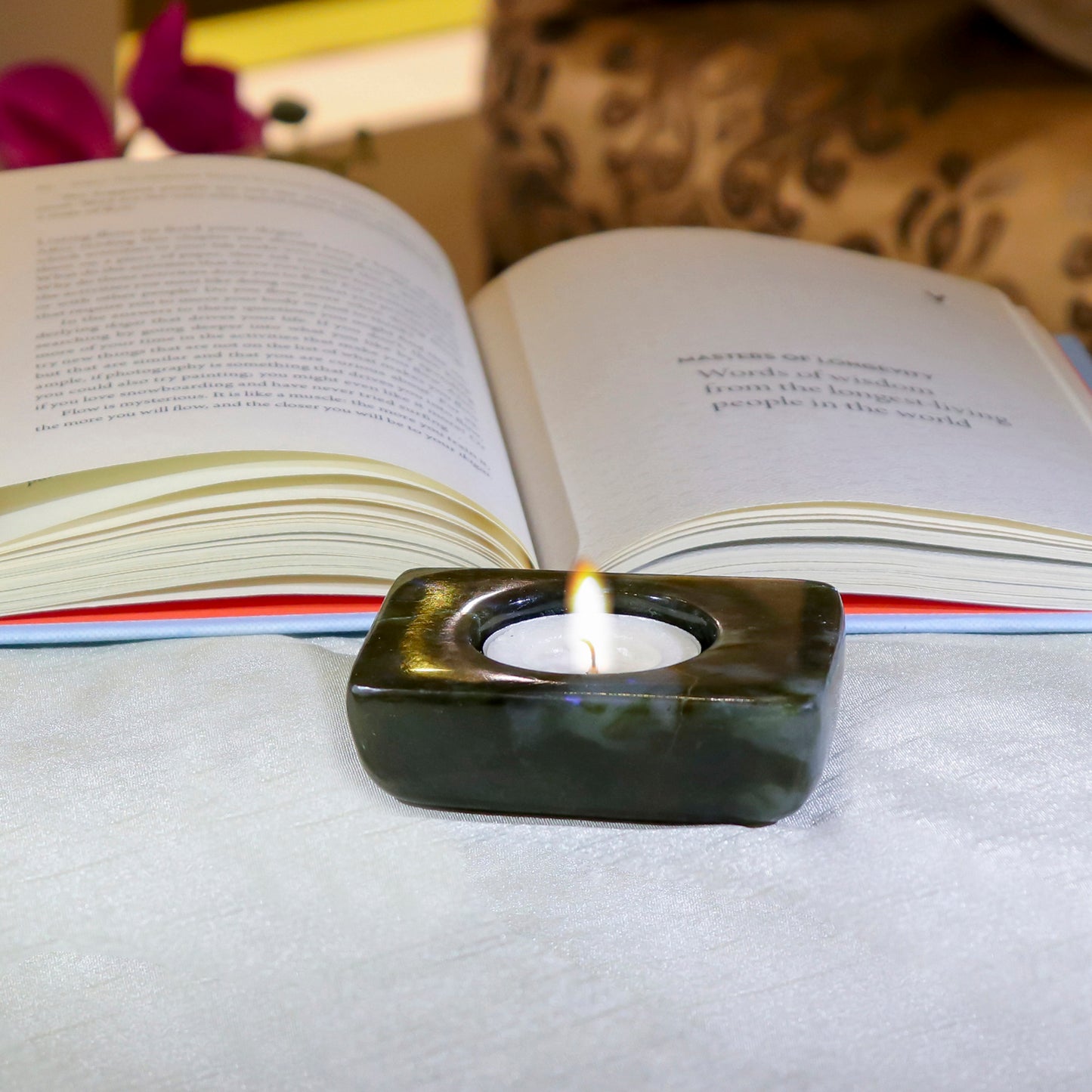 Labradorite Tea Light Holder