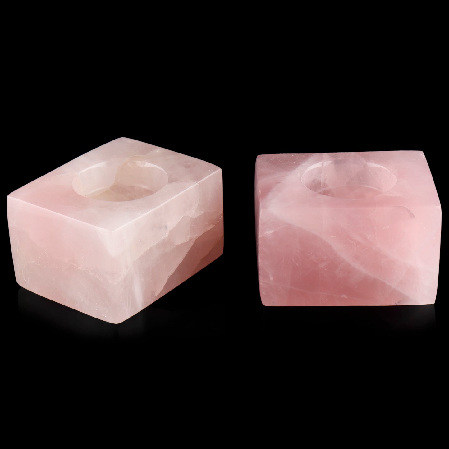 Rose Quartz Tea Light Candle Holder