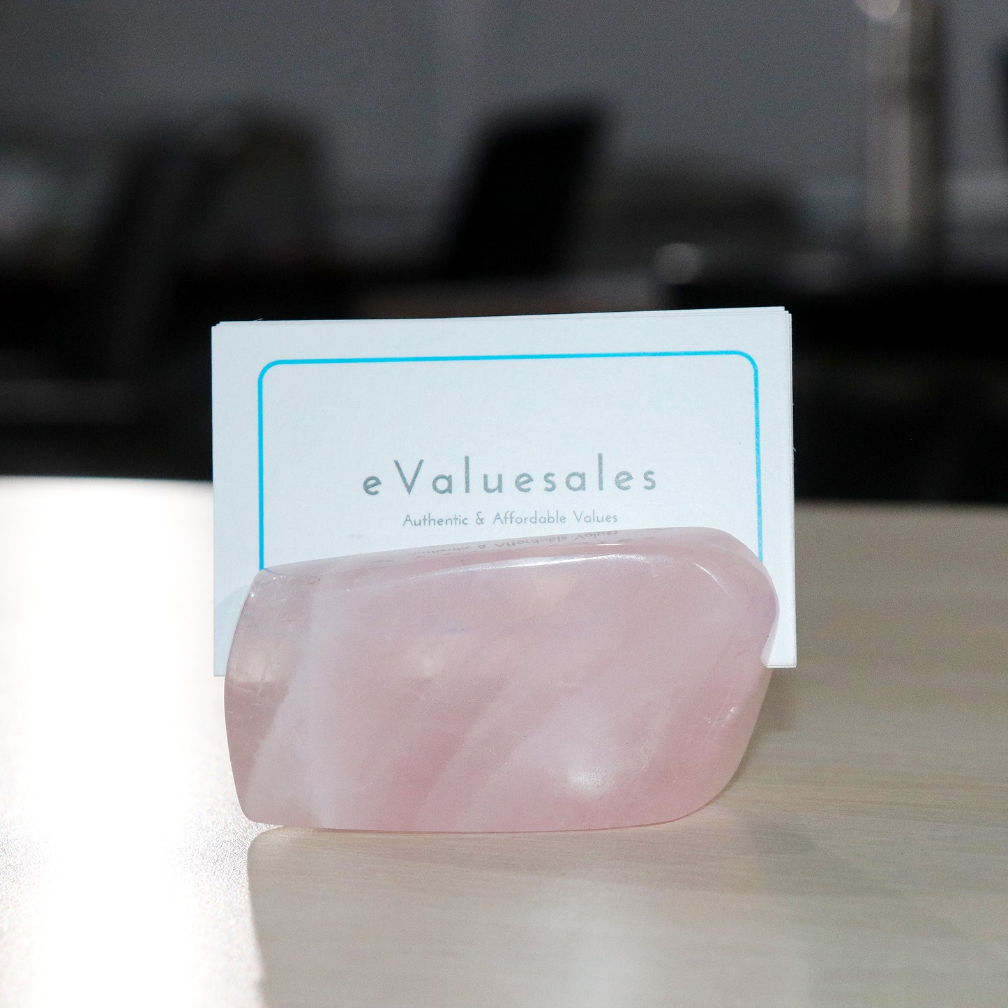 Rose Quartz Visiting Card Holder