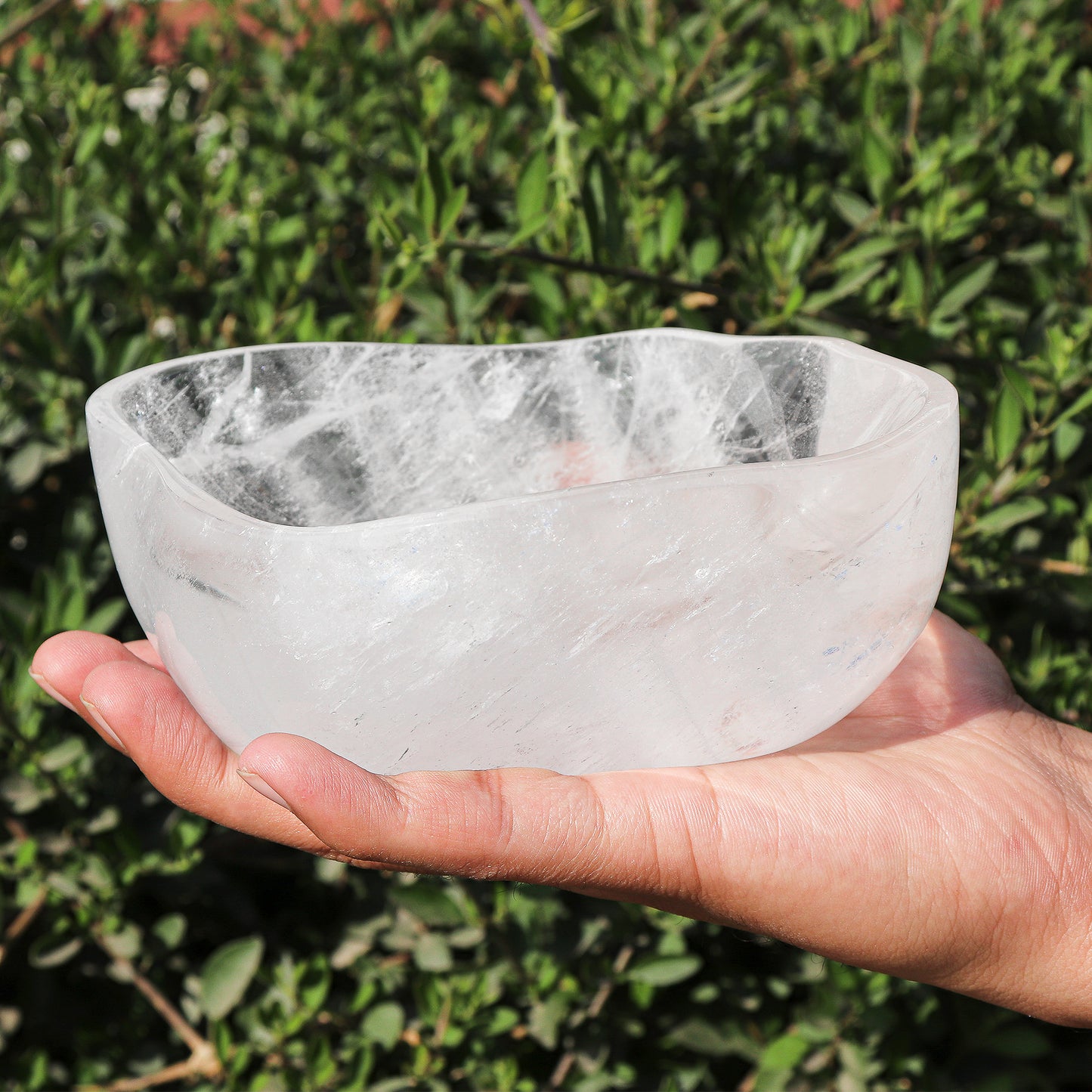 Vintage Crystal Quartz Freeform Bowl