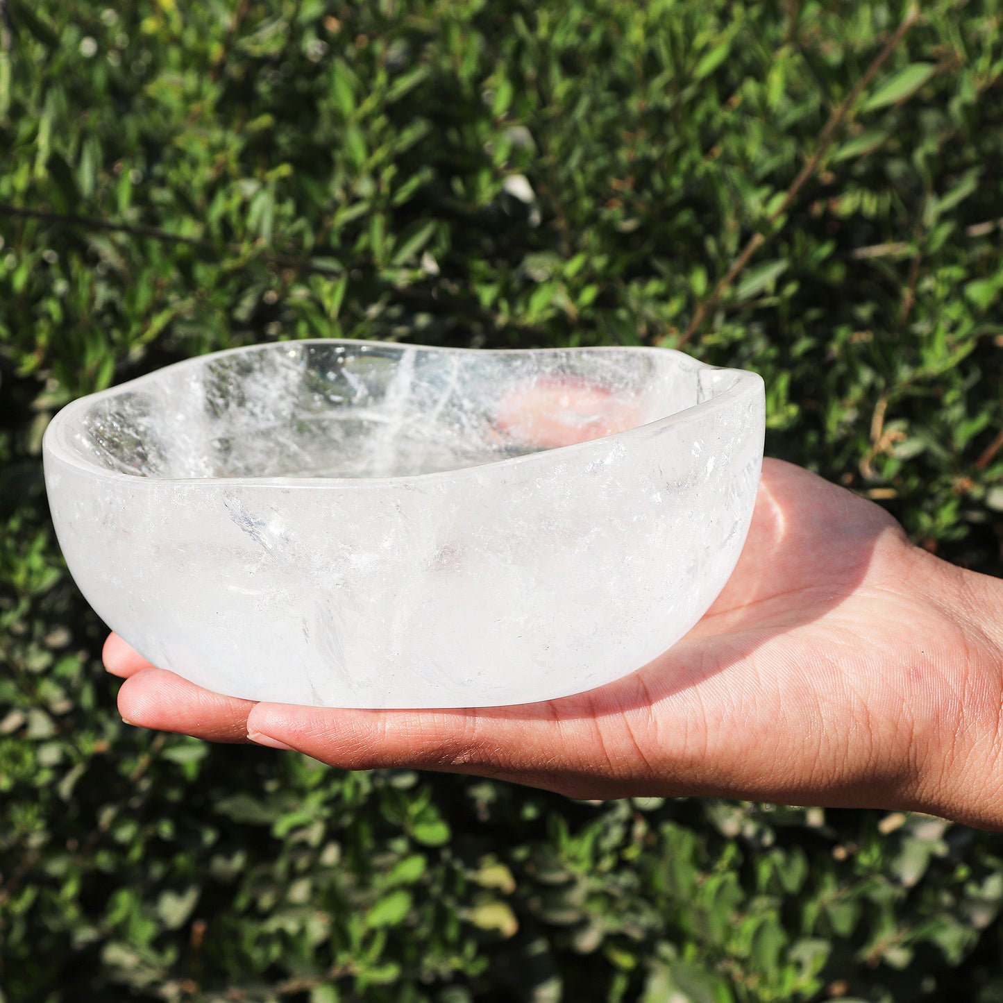 Vintage Crystal Quartz Freeform Bowl