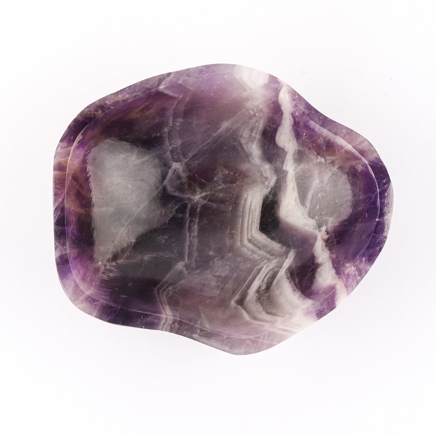 Chevron Amethyst Free Form Bowl