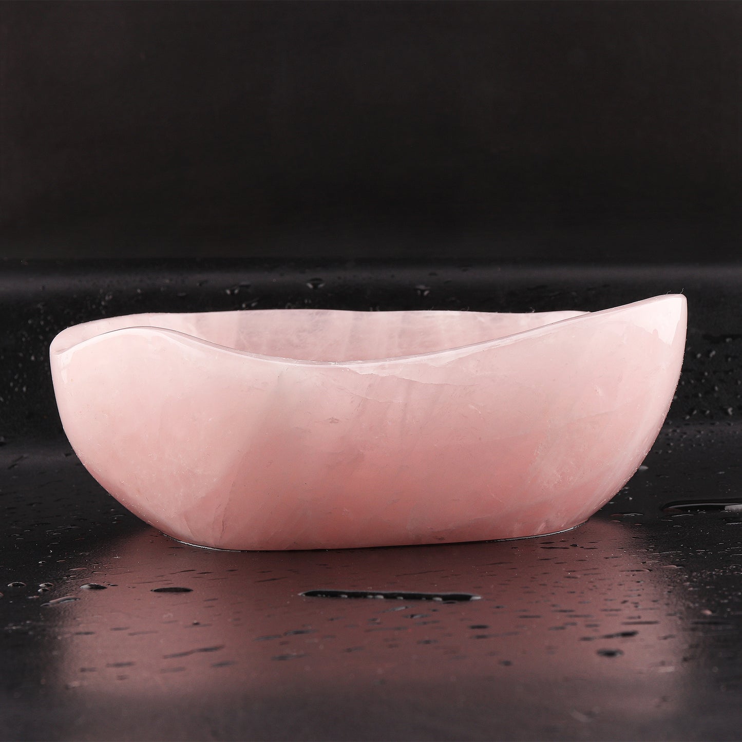 Rose Quartz Freeform Bowl for Home Decor