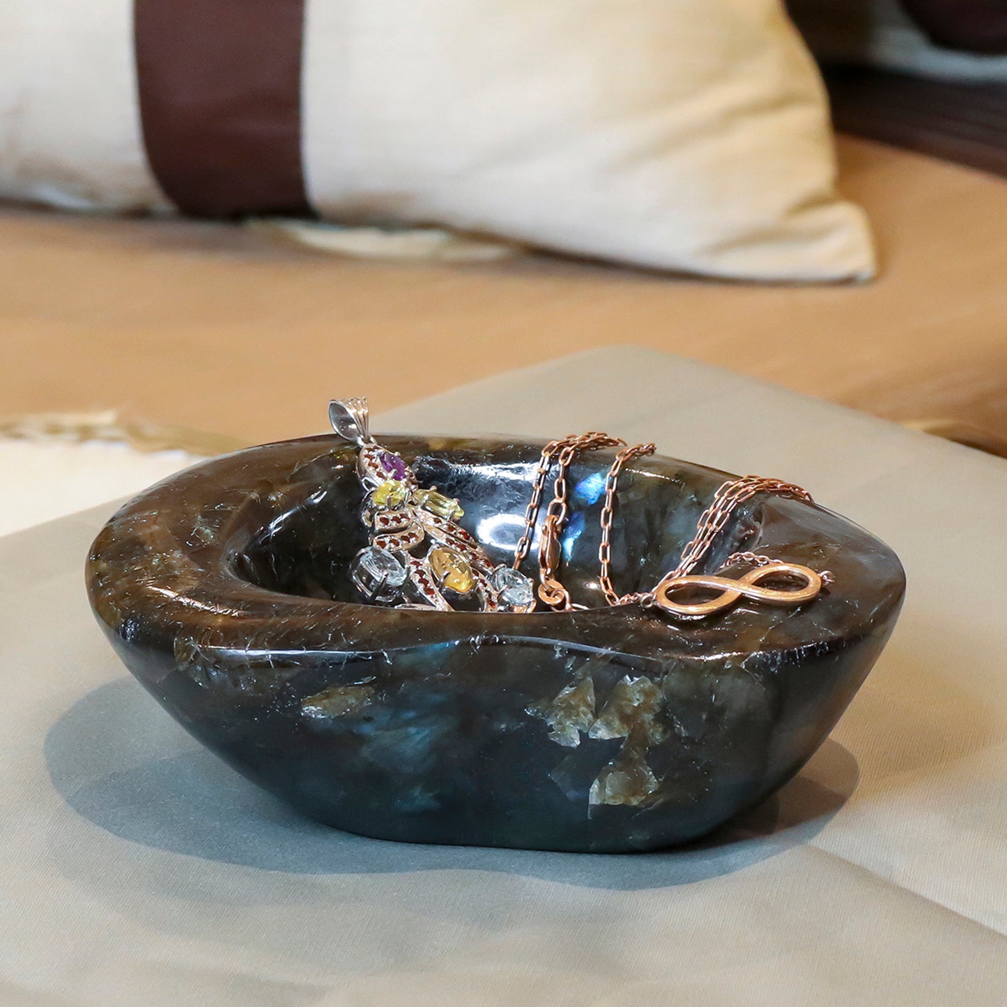 Labradorite Home Decor Bowl