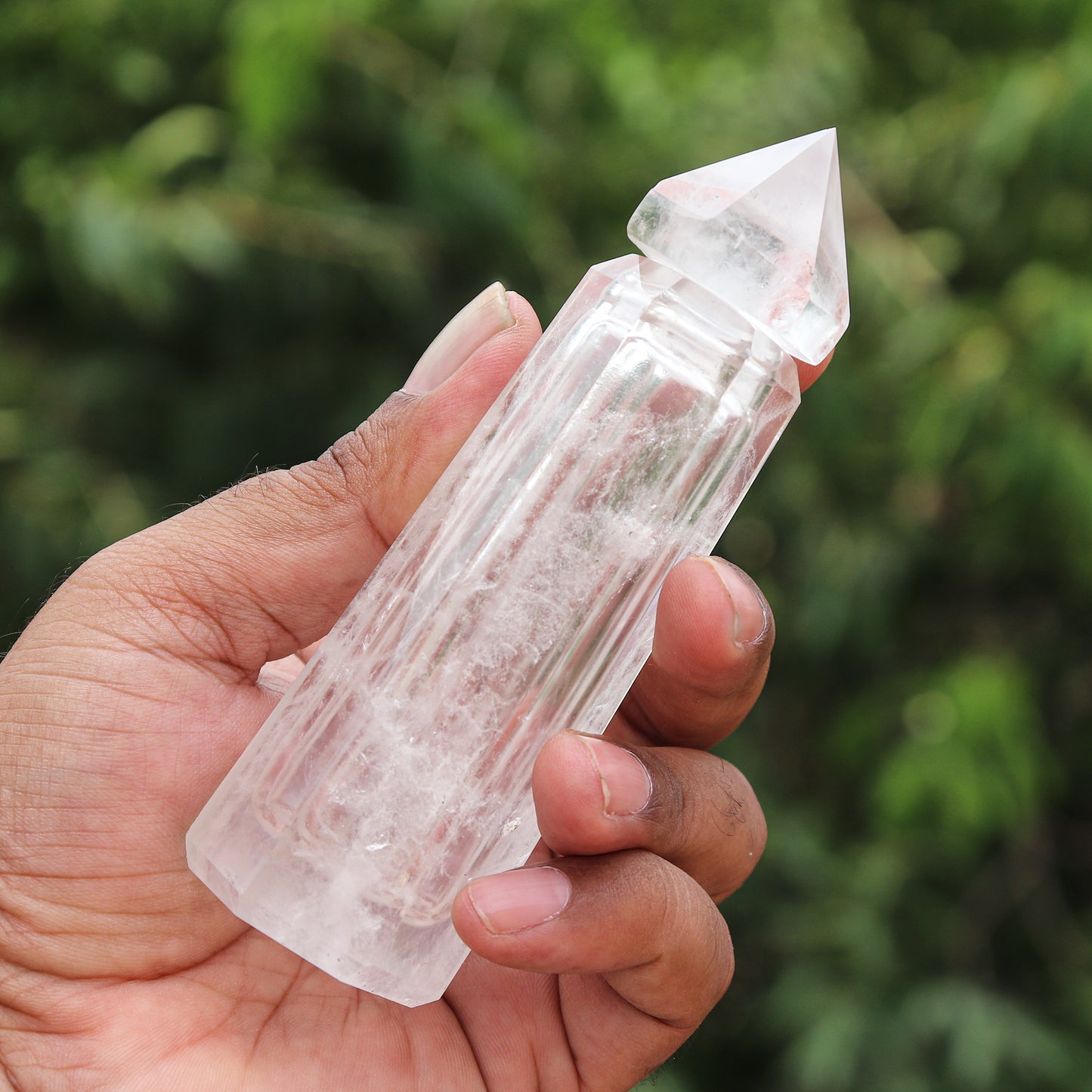 Crystal Quartz Perfume Storage Bottle